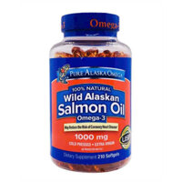 Viên dầu cá hồi omega 3 alaska Salmon Oil 1000mg 210 viên Mỹ