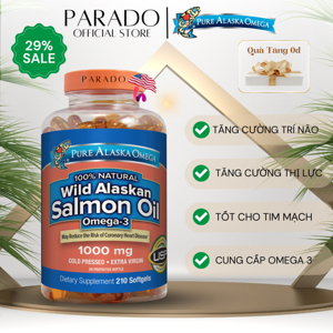 Viên dầu cá hồi Pure Alaska Omega Wild Alaskan Salmon Oil