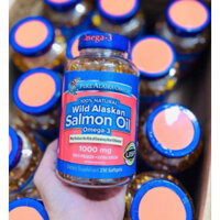 Viên dầu cá hồi Pure Alaska Omega-3 Wild Salmon Oil 1000mg của Mỹ