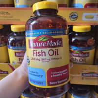 Viên dầu cá Nature Made Fish Oil 1200mg Omega 3 hộp 300 viên