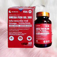 Viên dầu cá Omega 369, Dầu nhuyễn thể omega 3 EPA DHA , Hộp 60 viên - (DD) -Cải thiện thị lực