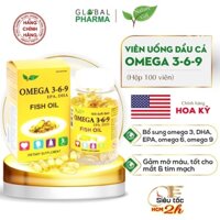 Viên dầu cá Omega 369 Nature Gift giảm mỡ máu, tốt cho não, mắt, tim mạch Hộp 100v