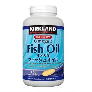 Viên dầu cá tốt cho tim mạch Kirkland Signature Fish Oil 1200mg Omega-3 180 viên