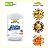 Viên dầu cá trẻ em Hỗ trợ sức khỏe não bộ và mắt - Nature's Way Kids Smart - TH Úc được nhập chính hãng - Hộp 50 viên