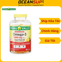 Viên Dầu Cá Vị Chanh Spring Valley Omega-3 Fish Oil 1000 mg (645 EPA/310 DHA)