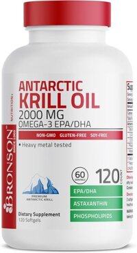 Viên dầu nhuyễn thể Bronson Antarctic Krill Oil 2000mg Omega-3 EPA/DHA