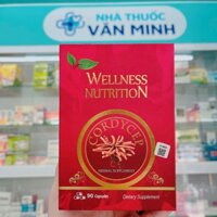 Viên đông trùng hạ thảo Wellness Nutrition giúp tăng cường miễn dịch, cải thiện chức năng gan, giúp ăn ngủ ngon Hộp 90v