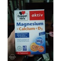 Viên Doppelherz  Magnesium + Calcium + D3 Hôp 40 viên ( Giá sỉ mẫu mới )