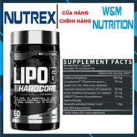 Viên đốt mỡ Lipo 6 Hardcore (60 Viên) Nutrex - Giảm mỡ nhanh, chuyển hóa mỡ thừa trong lúc tập luyện