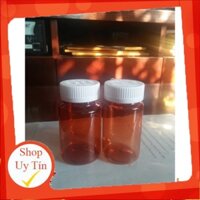 viên dược gelatin Lọ nhựa dược nâu nắp nhấn chọn dung tích
