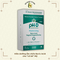 Viên gel giảm nấm ngứa,khí hư,tạp khuẩn,khử mùi hôi khó chịu và dưỡng ẩm bên trong pH-D Moisturizing Boric Acid Vaginal