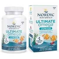VIÊN GEL MỀM BỔ SUNG OMEGA NORDIC NATURALS ULTIMATE OMEGA JUNIOR CHO BÉ TỪ 6 TUỔI - HƯƠNG DÂU