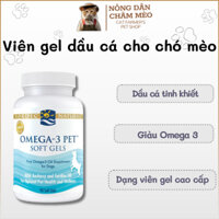 Viên Gel Mềm Dầu Cá Cho Chó Nordic Naturals Omega 3 Pet Tăng Cường Sức Khỏe Tim, Da, Lông, Khớp và Hệ Miễn Dịch