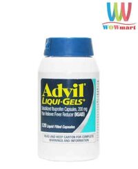 Viên giảm đau hạ sốt Advil Liqui-Gels 200mg 120 Liquid Capsules (Hộp lẻ)