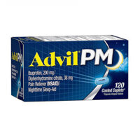 Viên giảm đau, hạ sốt và hỗ trợ ngủ ngon Advil PM 200mg 120 Caplets