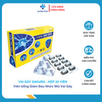 Viên Giảm Đau Mỏi Vai Gáy Sakura - Giúp Lưu Thông Khí Huyết, Ngừa Thoái Hóa,Giảm Đau Khớp Hộp 20Viên