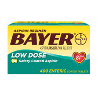 Viên giảm đau và ngăn ngừa nhồi máu cơ tim Bayer Low Dose Aspirin 81mg 400 viên