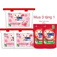 Viên giặt ÔMÔ thơm ngát mới (mua 3 hộp tặng 1 túi giặt 480g)