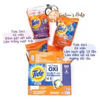 VIÊN GIẶT Tide Pod Ultra Oxi 4in1 Mỹ gói 26 viên