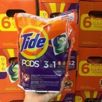 Viên giặt xả 2 trong 1 Tide Pods  Mỹ 42 viên,Viên giặt xả Tide Pods 3 trong 1 - bịch 42 viên,Viên giặt Tide pods 3in1