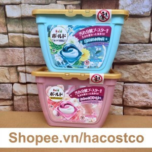 Viên giặt xả nhật p&g bold gelball 3d 17 viên màu hồng