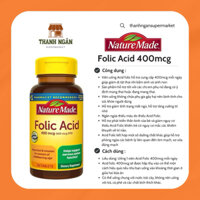 Viên hỗ trợ bổ sung Acid Folic 400mcg Nature Made 250 viên