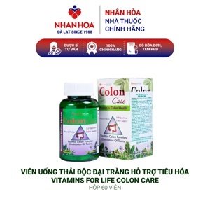 Viên hỗ trợ tiêu hoá Colon Care Vitamins For Life 60 viên