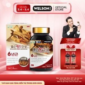 Viên hồng sâm bồi bổ sức khỏe Welson Red Ginseng, Hộp 60 viên