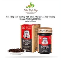 Viên Hồng Sâm Cao Cấp KGC Chính Phủ Korean Red Ginseng Extract Pill 168g (800 Viên)