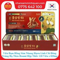 Viên Hồng Sâm Nhung Hươu Linh Chi Đông Trùng Hạ Thảo Hanmi Hộp Thiếc 120 Viên x 820mg