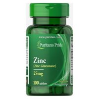 Viên kẽm Chelated Zinc Puritan's Pride 25mg hộp 100 viên của Mỹ - Zinc Gluconate