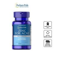 Viên kẽm hỗ trợ cải thiện mụn Zinc for Acne Puritan’s Pride của Mỹ 100 viên