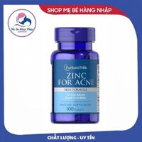 Viên kẽm hỗ trợ cải thiện mụn Zinc for Acne Puritan’s Pride của Mỹ 100 viên