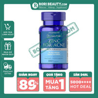 Viên Kẽm Trị Mụn Zinc For Acne Puritan’s Pride 100 Viên Của Mỹ – Hàng Chính Hãng
