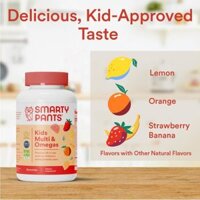 Viên kẹo dẻo bổ sung đa vitamin multivitamin Smarty Pants SmartyPants Kids Multi Omegas 120 Gummies