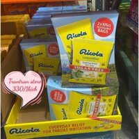 Viên kẹo ngậm không đường Ricola Lemon Mint Herb Throat Drops