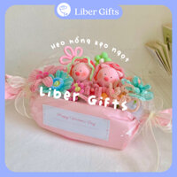 Viên kẹo ngọt ngào, Hoa được gói theo hình viên kẹo có đèn, hoa tặng 8/3, 20/10, quà tặng sinh nhật, tag tyc