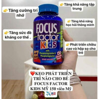 Viên kẹo nhai Focus Factor kid cho bé. 150 viên Mỹ date 2026