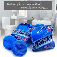 Viên khử mùi tẩy bồn cầu toilet siêu sạch bóng 1 viên, sáp chống ố vàng mùi hôi, diệt sạch vi khuẩn gây hại