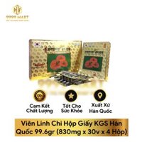 Viên Linh Chi Hộp Giấy KGS Hàn Quốc 99.6gr (830mg x 30v x 4 Hộp)