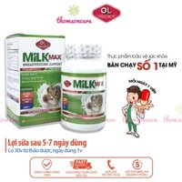 Viên lợi sữa Milk Max từ Olympian Labs nhập khẩu từ Mỹ, kích sữa cho mẹ sau sinh, cho con bú Hộp 30v