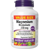 Viên Magnesium WEBBER NATURALS Bổ Sung Magiê, Cải Thiện Xương Và Răng- 120 viên nhập khẩu