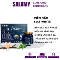 Viên Nám ELLY WHITE Trắng Da, Huỷ nám tàn nhang, giúp da sáng mịn, chống lão hoá, ổn định nội tiết Hộp 60 viên - Salamy