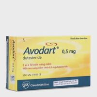 Viên nang Avodart 0.5mg điều trị tăng sản lành tính tuyến tiền liệt (3 vỉ x 10 viên)