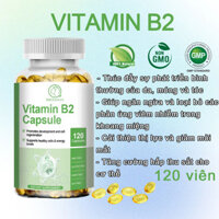 Viên nang BBEEAUU Vitamin B2 hỗ trợ sản xuất năng lượng, sức khỏe tế bào và giảm mỏi mắt