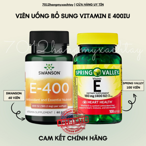 Viên nang bổ sung Vitamin E Spring Valley 100 viên