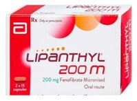 Viên nang cứng Lipanthyl 200mg (fenofibrate) Abbott bổ sung chế độ ăn kiêng trong điều trị tăng triglyceride (2 vỉ x 15 viên)