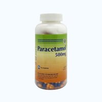Viên nang cứng Paracetamol 500mg hạ sốt, giảm đau (chai 500 viên)