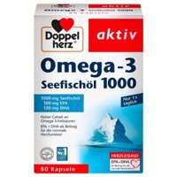 Viên Nang Dầu Cá Doppelherz Omega 3 Seefischol 1000, 80 Viên, Đức