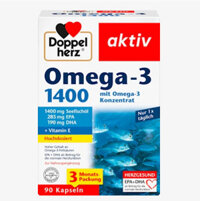 Viên Nang Dầu Cá Doppelherz Omega 3 Seefischol 1400, 90 viên.